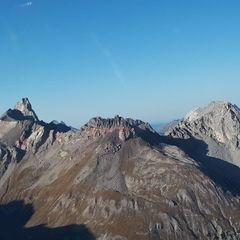 Flugwegposition um 14:04:55: Aufgenommen in der Nähe von Gemeinde Pettneu am Arlberg, Österreich in 2672 Meter